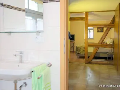 Blick aus Badezimmertür