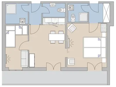 Grundriss Familienapartment