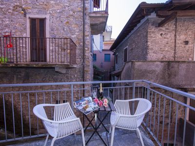 Balkon vom Schlafzimmer aus