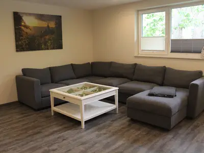 Wohnzimmer mit Schlafcouch