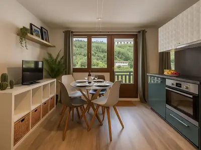 Küche und Essbereich