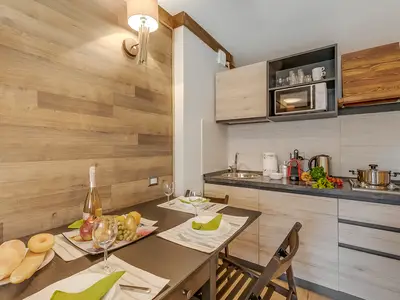 Küche und Essbereich