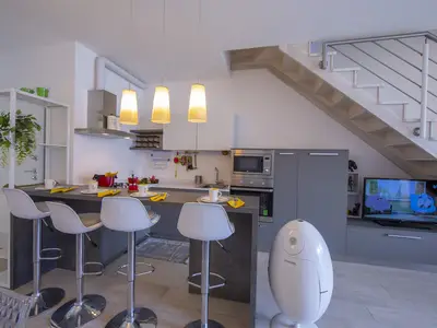 Küche und Essbereich