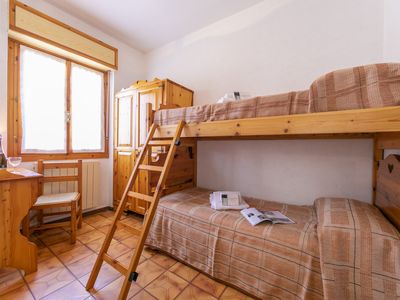 Das zweite Schlafzimmer mit einem Etagenbett