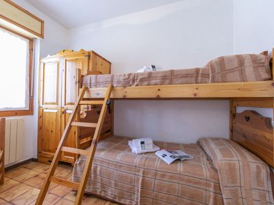 Das zweite Schlafzimmer mit einem Etagenbett