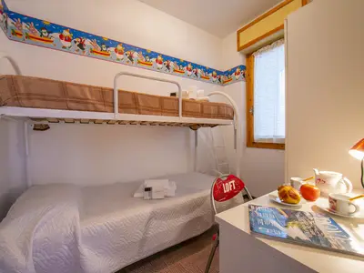 Das zweite Schlafzimmer mit Etagenbett