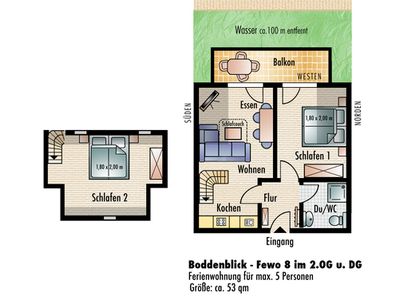 Appartement für 4 Personen (53 m²) in Wiek auf Rügen 10/10