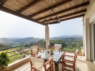 Der Außenbereich des Hauses Olympia