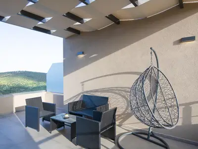 Entspannungszone auf dem Balkon