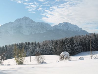 Die weiße Jahreszeit mit einem herrlichen Weitbilck und weißen Hängen am Hainbuchhof