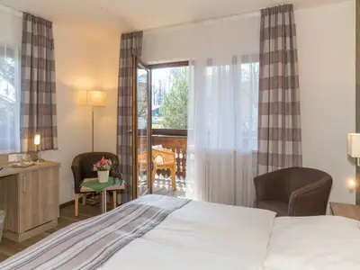 Blick auf den Balkon - Doppelzimmer