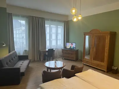 Blick in das Doppelzimmer, Villa Erika, Nebengebäude