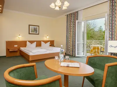 Blick zum Doppelbett