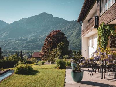 Ausblick auf die Alpenstadt Bad Reichenhall mit Hochstaufen und Zwiesel