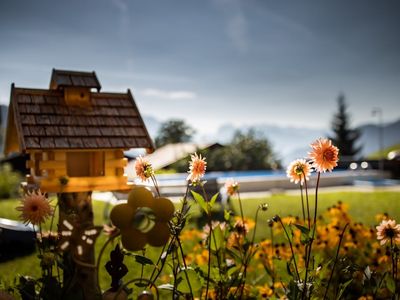 Blick auf Pool