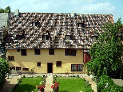 Blick in den Garten vom Bachmuseum