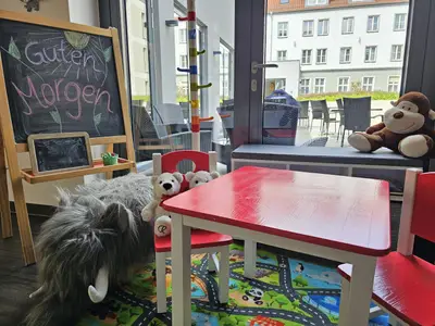 Kinderspielecke im Frühstücksrestaurant
