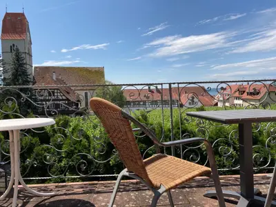 Blick vom Doppelzimmer mit Balkon