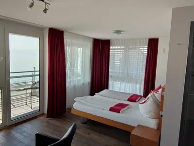 Schlafbereich mit Seeblick