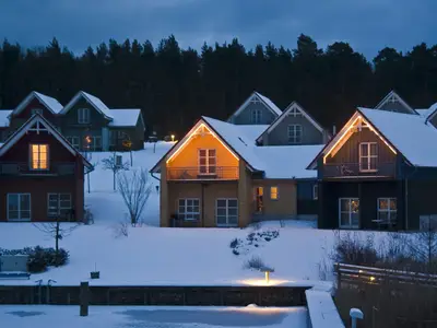 Ferienhäuser im Winter