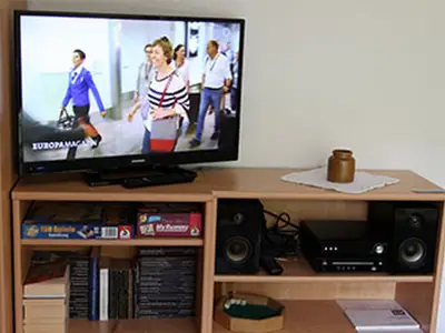 Blick auf den TV- und Radioteil