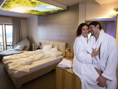 Kuschel-Doppelzimmer Thula Wellnesshotel Bayerischer Wald. Wellness für Paare.