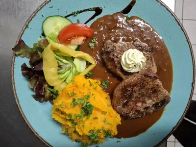 Hirschsteak