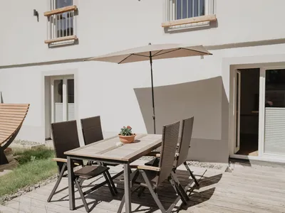 Terrasse Ferienwohnung Stall