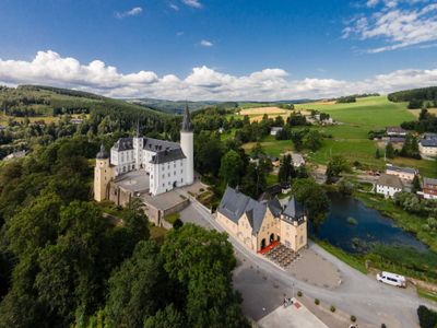 Luftaufnahme - Schloss und Remise