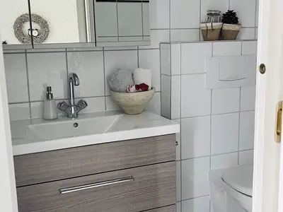 Bad im Zimmer 2 im Haus Rübezahl