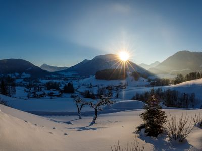 Winterblick auf die Berge