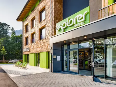 Eingang Explorer Hotel Berchtesgaden