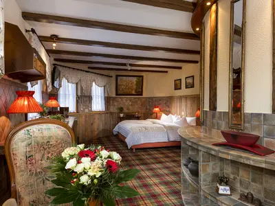 Wellnesszimmer Superior im Erdgeschoss der Dependance mit Terrasse