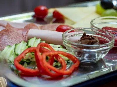 Zweibetthütte Frühstück