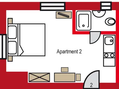 Doppelzimmer für 2 Personen (25 m²) in Kienzerle 2/10