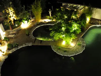 Panoramazimmer Ausblick in den Wellnessgarten