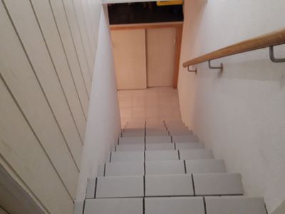 Treppe zur Unterkunft