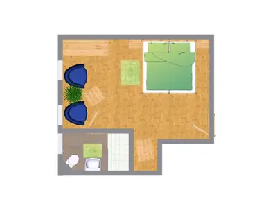 Grundriss Doppelzimmer Käuzchenkuhle