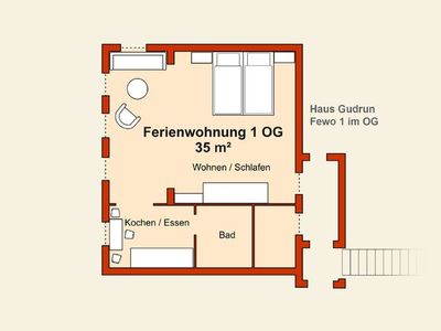 Doppelzimmer für 3 Personen (33 m²) in Zinnowitz 3/10