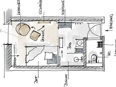 Skizze Kuschelzimmer