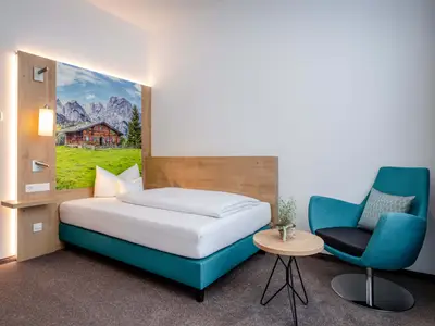 Blick in das Schlafzimmer