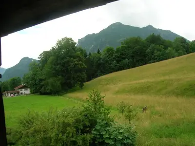 Gästehaus Weber in Gmain - Bergblick vom Balkon