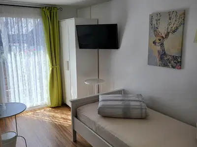 BEDROOM, INSIDE, OUTSIDE