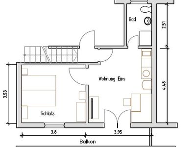 Grundriss- Ferienwohnung