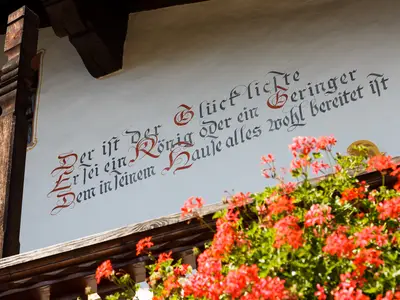 Spruch am Haus