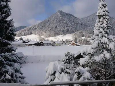 Pension Bergblick Winter Blick auf Westernberg