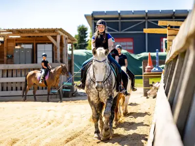 Reitunterricht auf dem Reitplatz