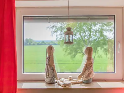 Aussicht vom Kinderschlafzimmer im Pförtnerhaus