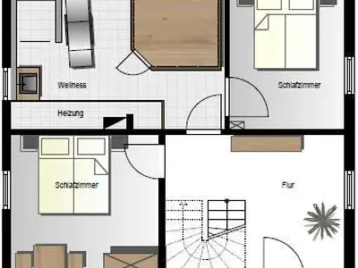 Erdgeschoss mit Wellnessbereich