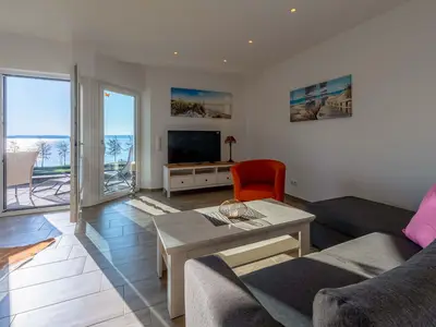Ferienhaus SchönSicht Blick ins Wohnzimmer